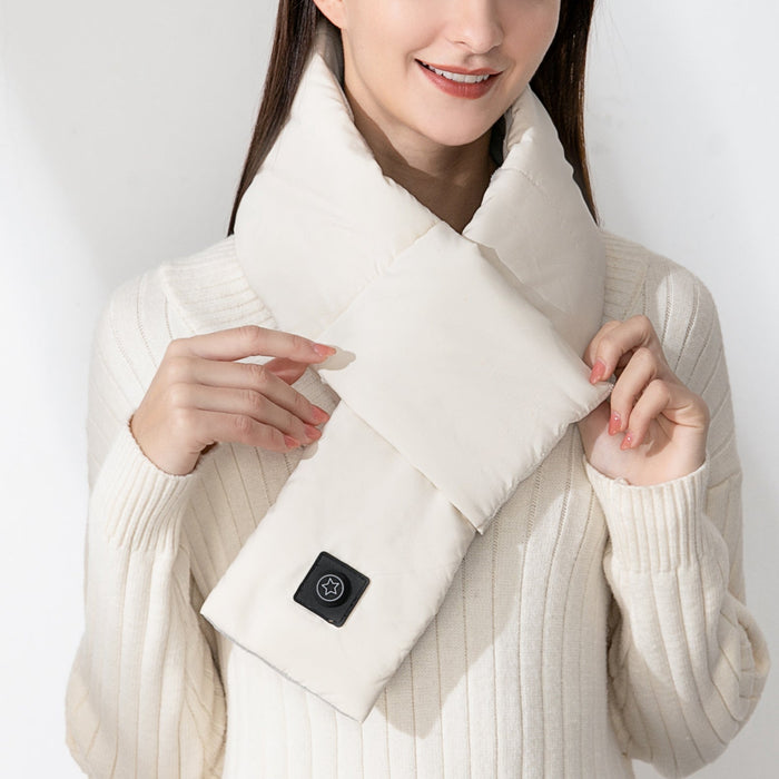 Cosycombe™ Cotton Heated Scarf with 3 Heat Levels and 7-Hour Battery