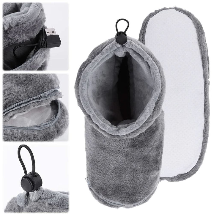 Cosycombe™ USB Heated Plush Slippers for Warm, Cosy Feet at Home