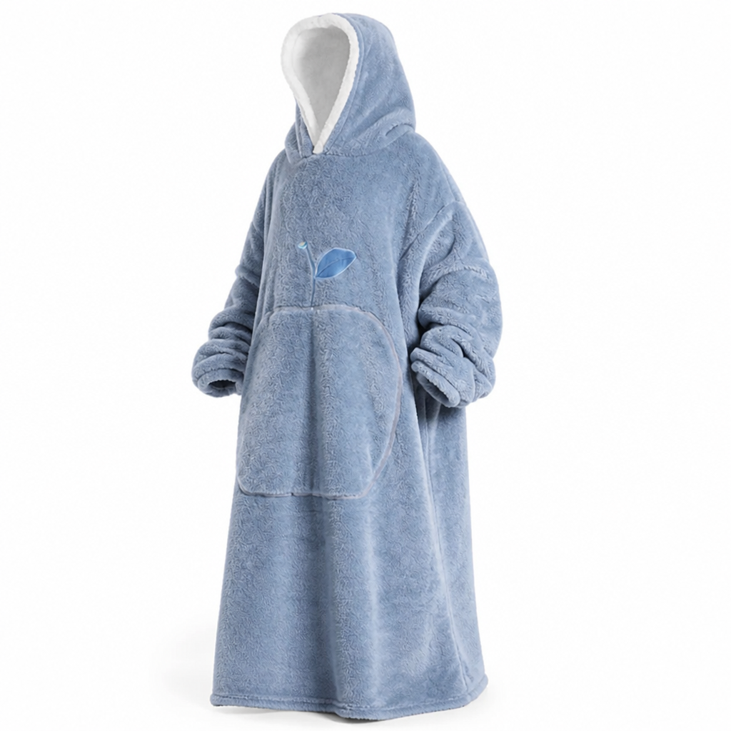 Cosycombe™ Oversized Sherpa Fleece Hooded Blanket with Sleeves and Pocket