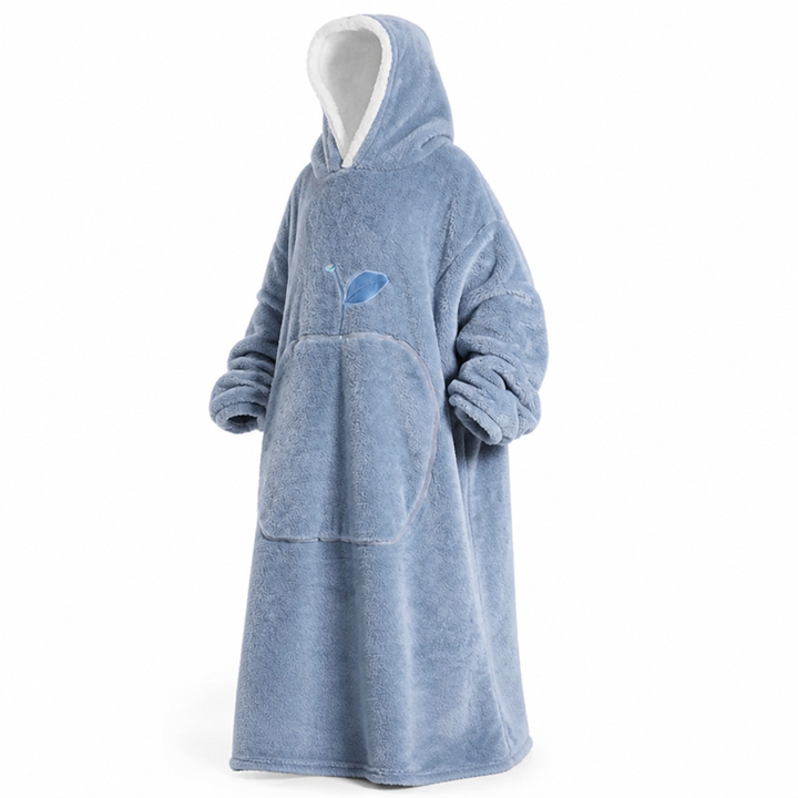Cosycombe™ Oversized Sherpa Fleece Hooded Blanket with Sleeves and Pocket