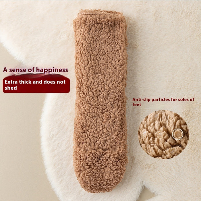 Cosycombe Extra-Thick Coral Fleece Floor Socks with Anti-Slip Sole