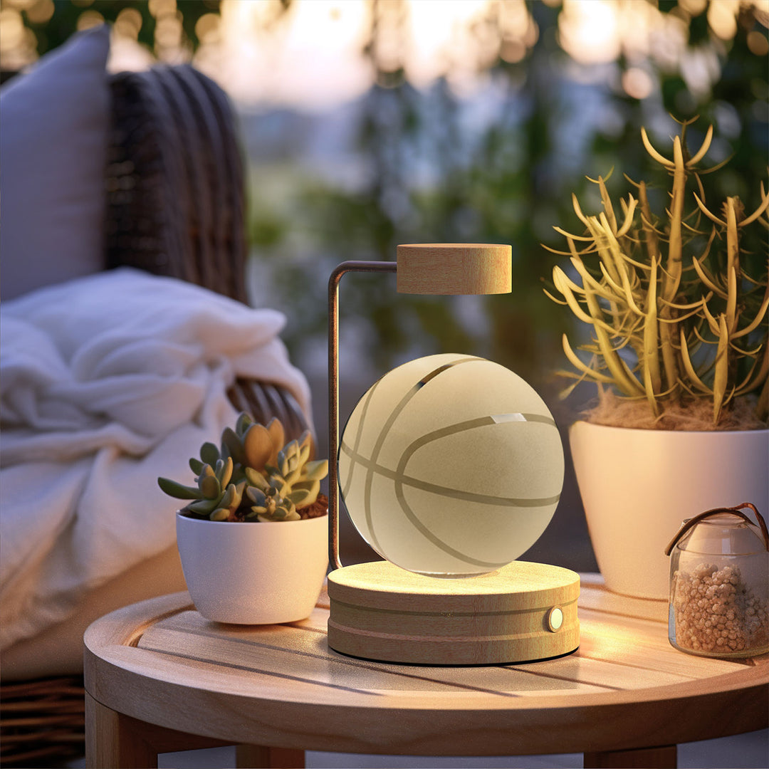 3D Crystal Ball Night Light – Warm Bedside Lamp