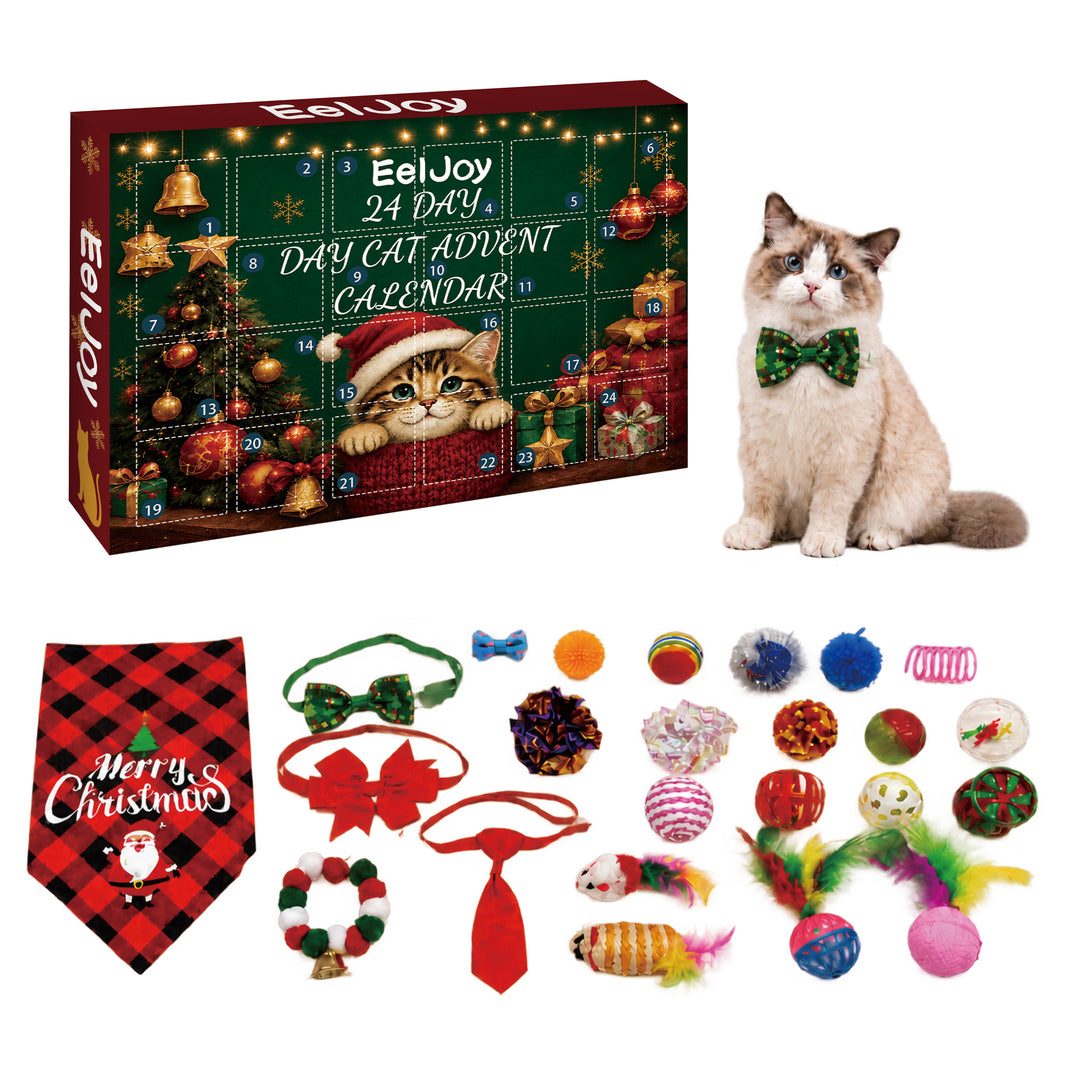 Christmas advent calendar for cats with toys