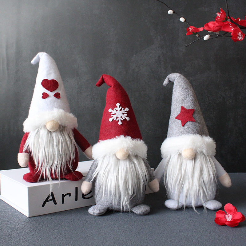 Hooded Faceless Doll Santa Plush Christmas Ornament