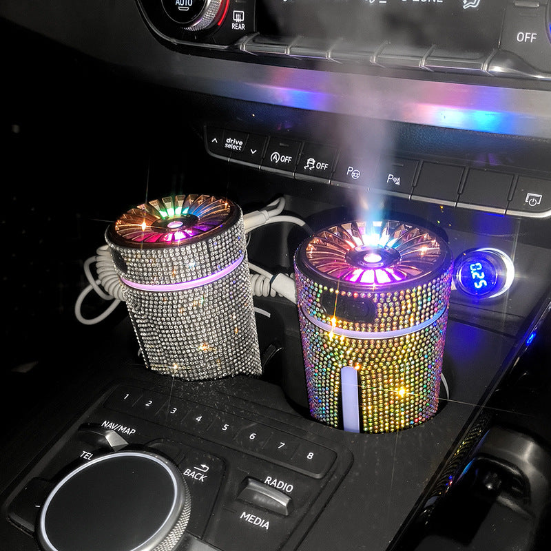 Rhinestone car diffuser in cup holder