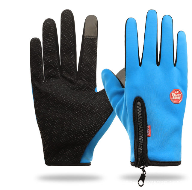 Cosycombe Touchscreen Winter Gloves with Zip Cuff and Fleece Lining