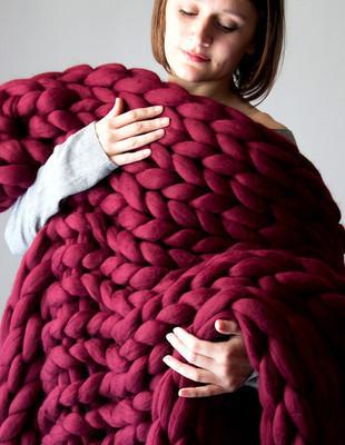 Cosycombe™ Chunky Knit Blanket in Soft Microfibre, Twelve Colours