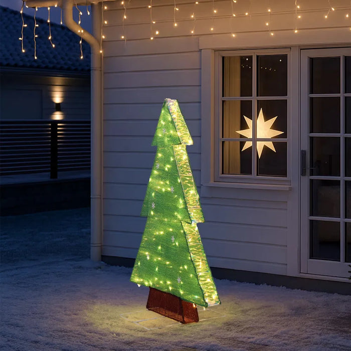 Cosycombe Lighted Outdoor Christmas Tree Silhouette, 120 cm