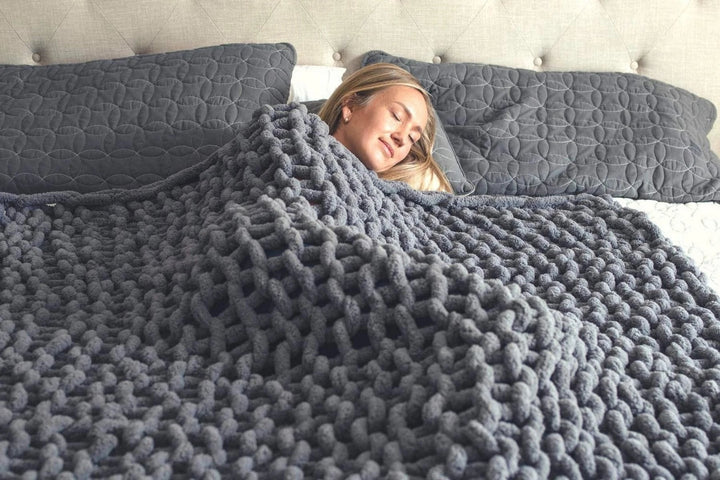 Cosycombe™ Chunky Knit Blanket in Soft Microfibre, Twelve Colours