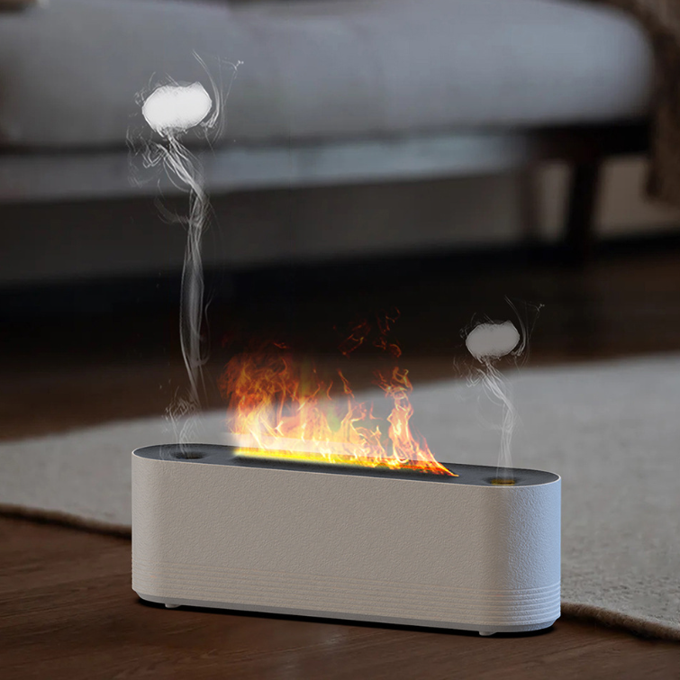 Flame Air Humidifier With Jellyfish Spray, 7 Colours, USB Or US Plug