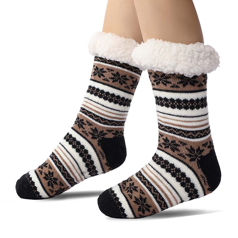 Cosycombe™ Ultra-Thick Snowflake Slipper Socks with Silicone Grips