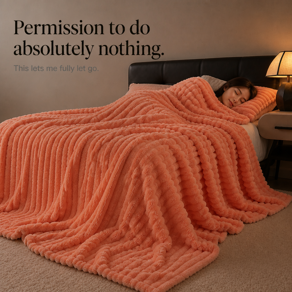 Cosycombe™ Two-Tone Reversible Plush Blanket – Fluffy Plush Meets Silky Velour