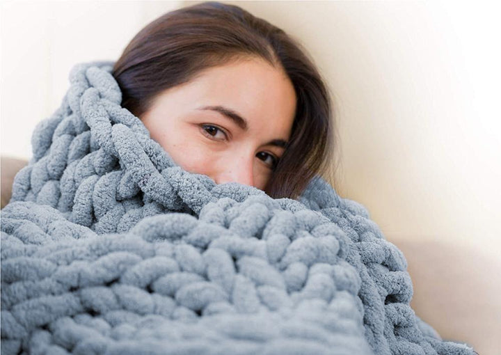Cosycombe™ Chunky Cable Knit Throw With a Gently Weighted Feel