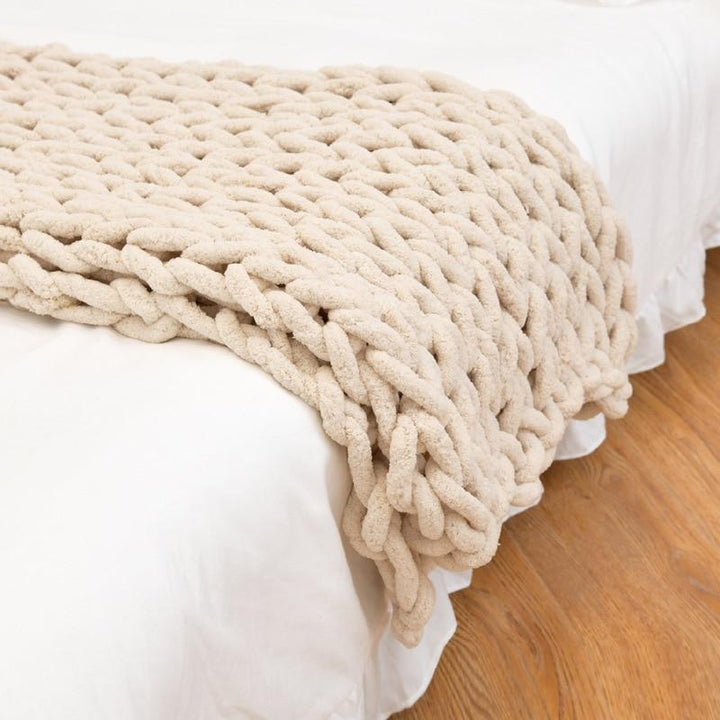 Cosycombe™ Chunky Cable Knit Throw With a Gently Weighted Feel