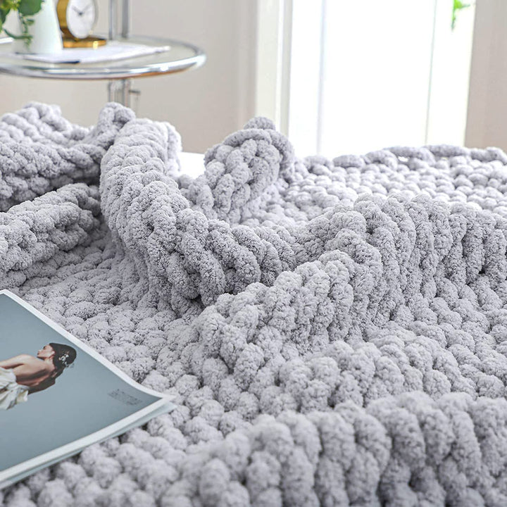 Cosycombe™ Chunky Cable Knit Throw With a Gently Weighted Feel