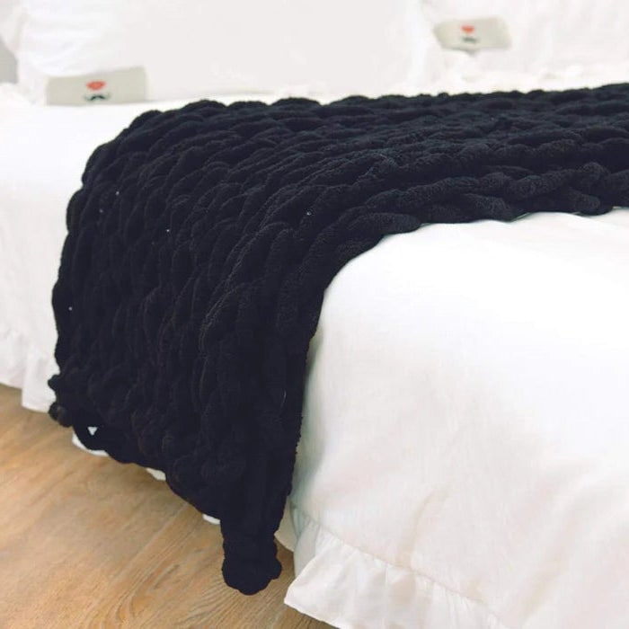 Cosycombe™ Chunky Chenille Knit Throw with Oversized Loop Stitches