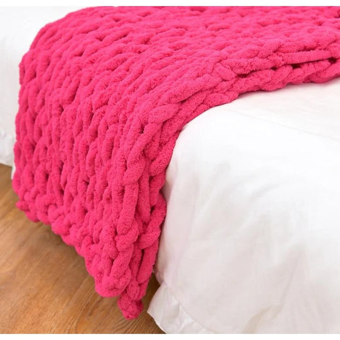 Cosycombe™ Chunky Chenille Knit Throw with Oversized Loop Stitches