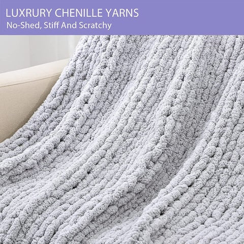 Cosycombe™ Chunky Chenille Knit Throw with Oversized Loop Stitches