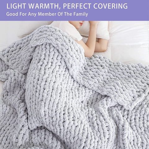 Cosycombe™ Chunky Chenille Knit Throw with Oversized Loop Stitches
