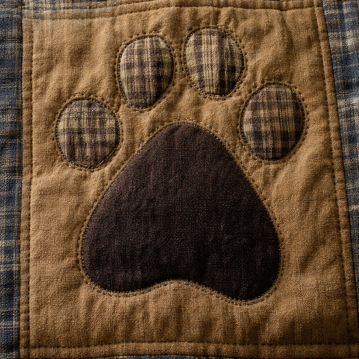 Cosycombe™ Paw Print Flannel Blanket – Soft on Both Sides for Sofa and Bed