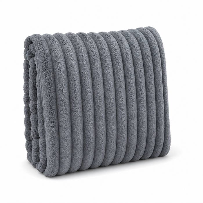 Cosycombe™ Soft Ribbed Fleece Blanket That Stays Pill-Free