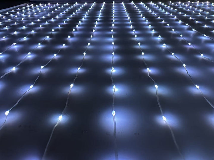 LED curtain light showing a Christmas pattern