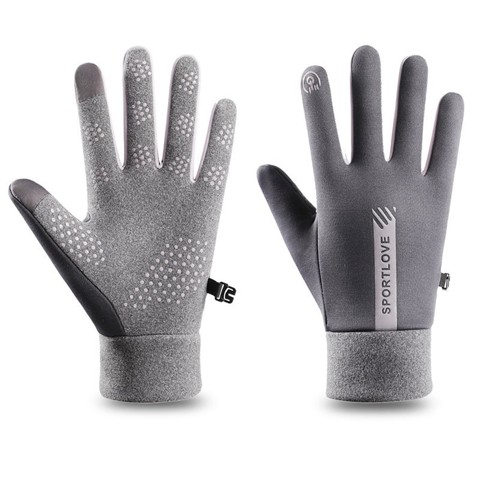 Cosycombe Water Repellent Touchscreen Gloves, Fleece Lined