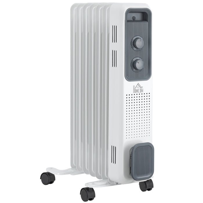 Cosycombe Oil Filled Radiator 1500W with 7 Fins and Castors