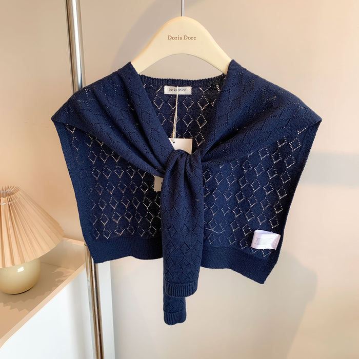 Cosycombe Knitted Shoulder Wrap with Tie Front