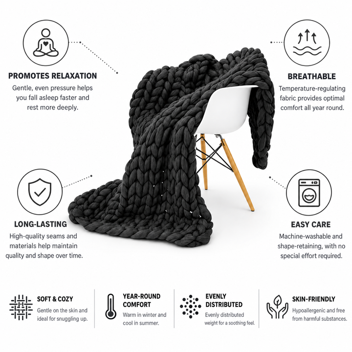 Cosycombe™ Evenly Weighted Breathable Blanket in Soft Faux Cashmere