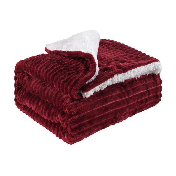 Cosycombe Thick sherpa blanket with fluffy lamb-style reverse