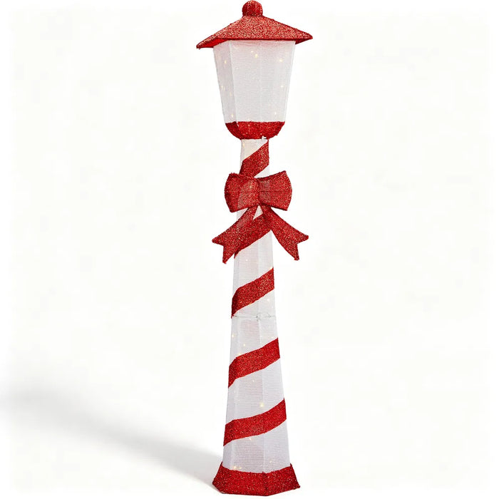 Cosycombe Candy Cane Lamp Post Christmas Light 150 cm with 100 LEDs