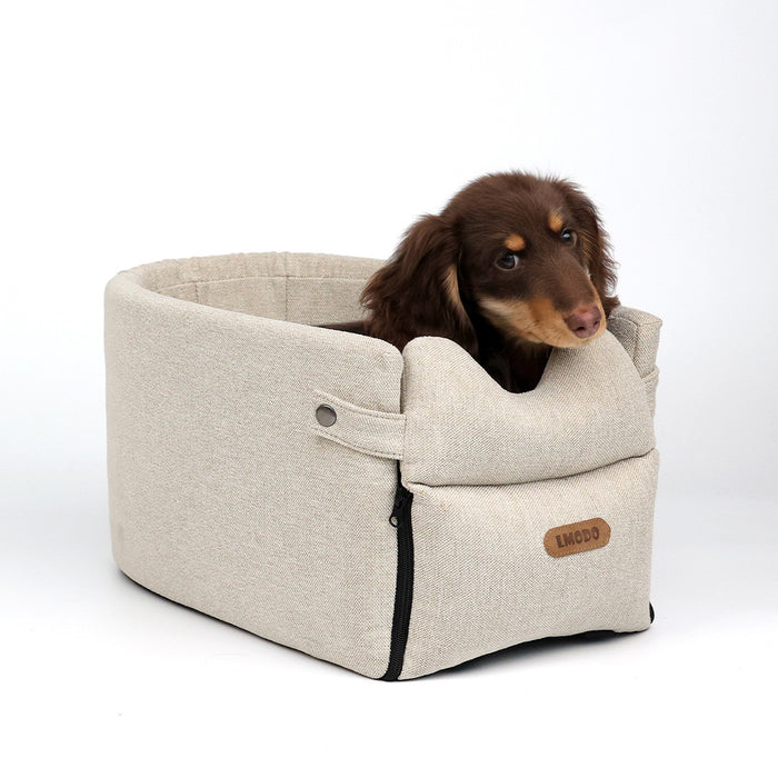 Cosycombe Armrest dog car seat with safety strap