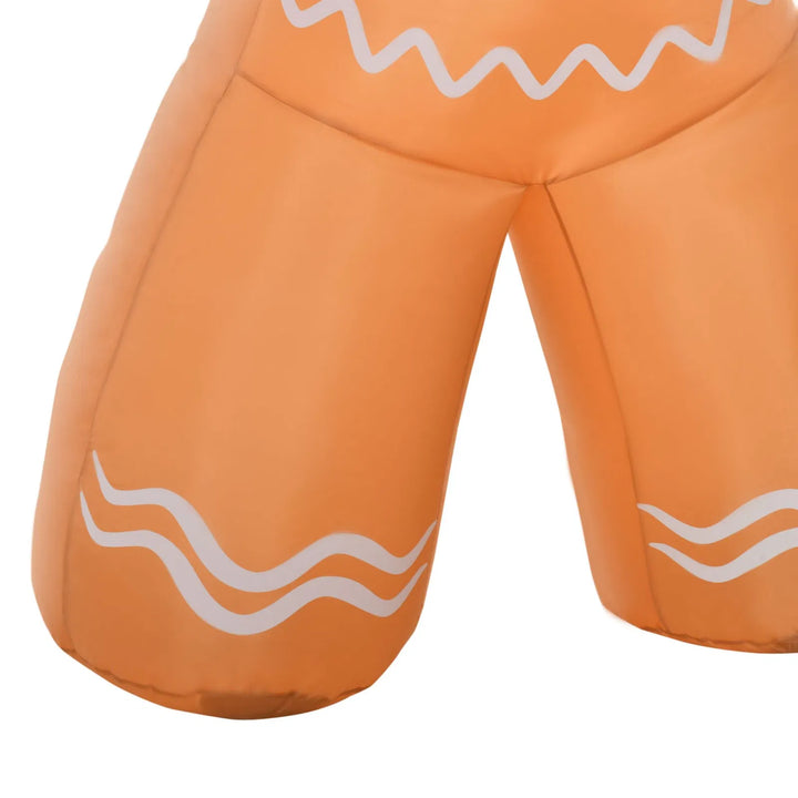 Inflatable gingerbread man with candy cane
