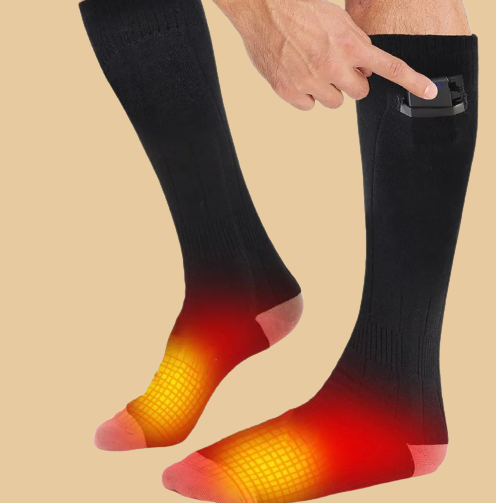Cosycombe™ Rechargeable Heated Socks, 2 Pairs with 3 Heat Settings