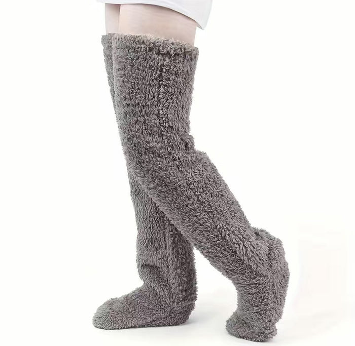 Cosycombe Over the Knee Fuzzy Socks, Leg Warmer in One