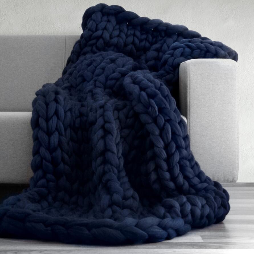 Cosycombe™ Chunky Knit Blanket in Soft Microfibre, Twelve Colours