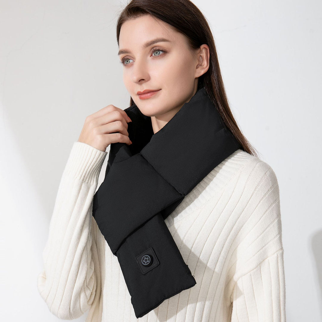 Cosycombe™ Cotton Heated Scarf with 3 Heat Levels and 7-Hour Battery
