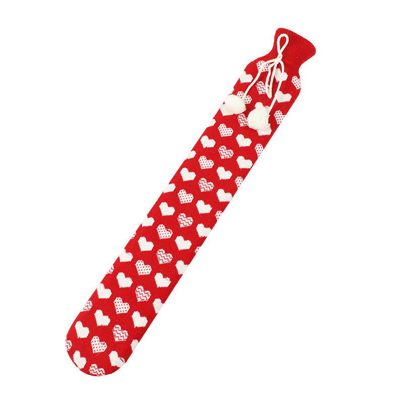 Cute 2 Litre Hot Water Bottle With Soft Fleece Cover