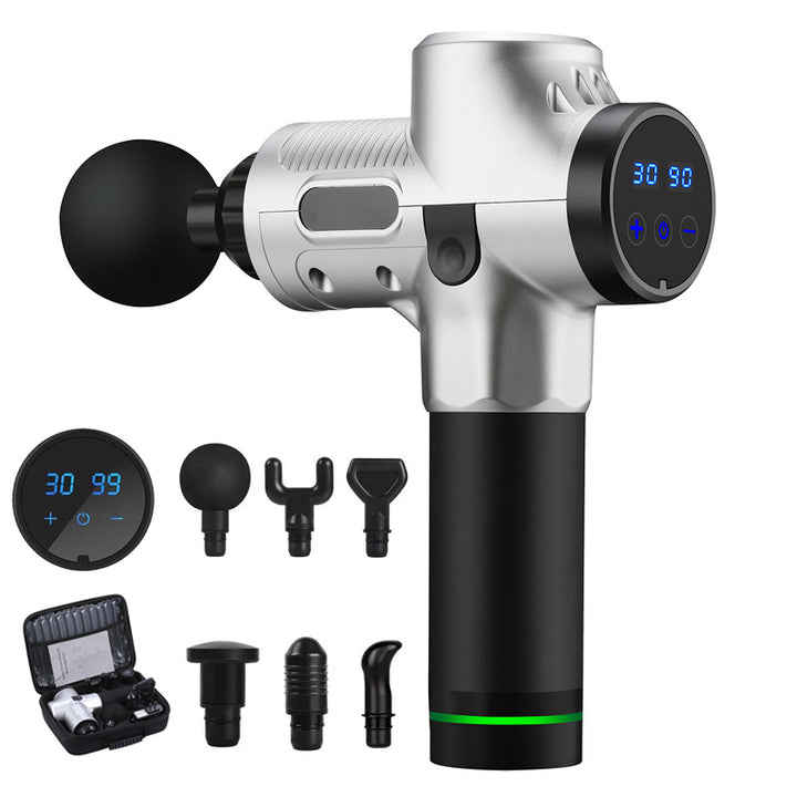 Massage gun with heads and carry case