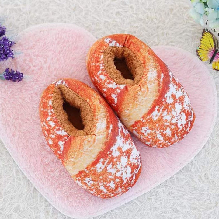 Cosycombe™ Toast Bread Winter Slippers with Fleece Lining and Ankle Cuff