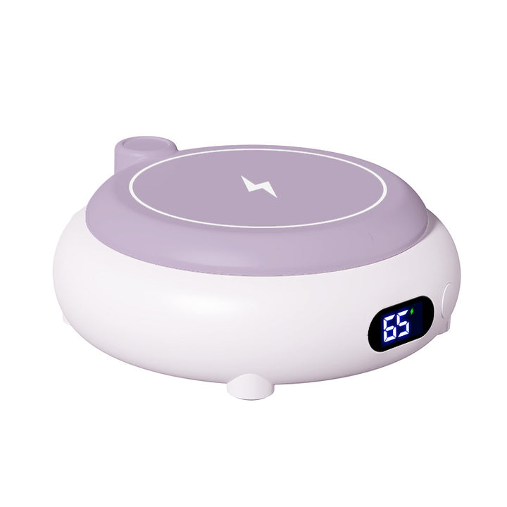 Pink mug warmer with wireless phone charger