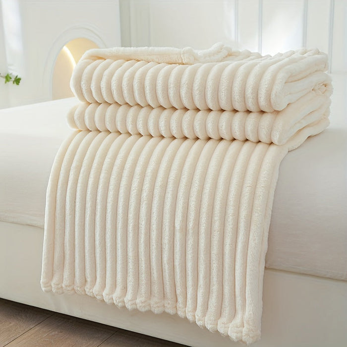 Cosycombe™ Ribbed Plush Blanket with a Soft, Cosy Texture