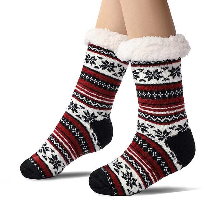 Cosycombe™ Ultra-Thick Snowflake Slipper Socks with Silicone Grips