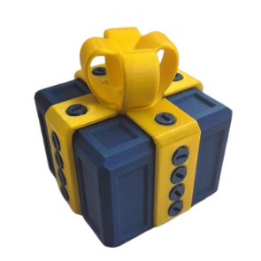 Cosycombe 3D-printed prank gift box sealed with screws