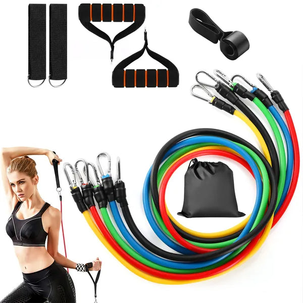 Resistance tube band set with handles