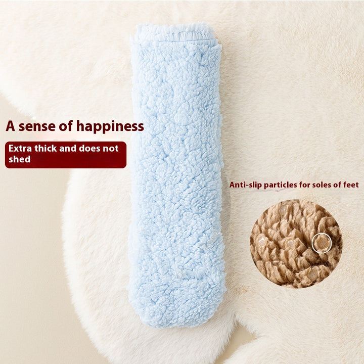 Fluffy fleece floor socks with bunny face
