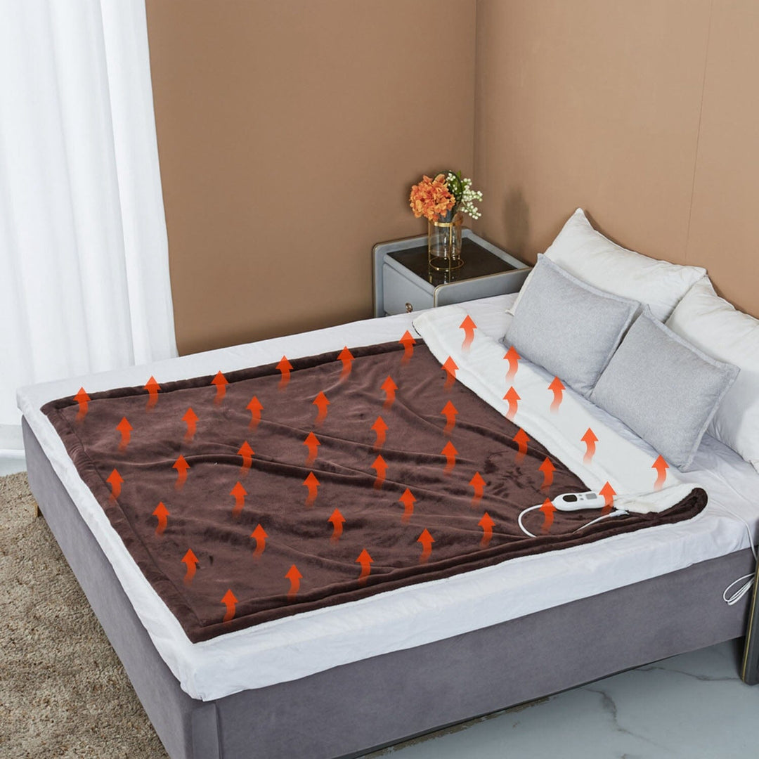 Cosycombe™ Double-Sided Flannel Heated Blanket with 6 Heat Levels