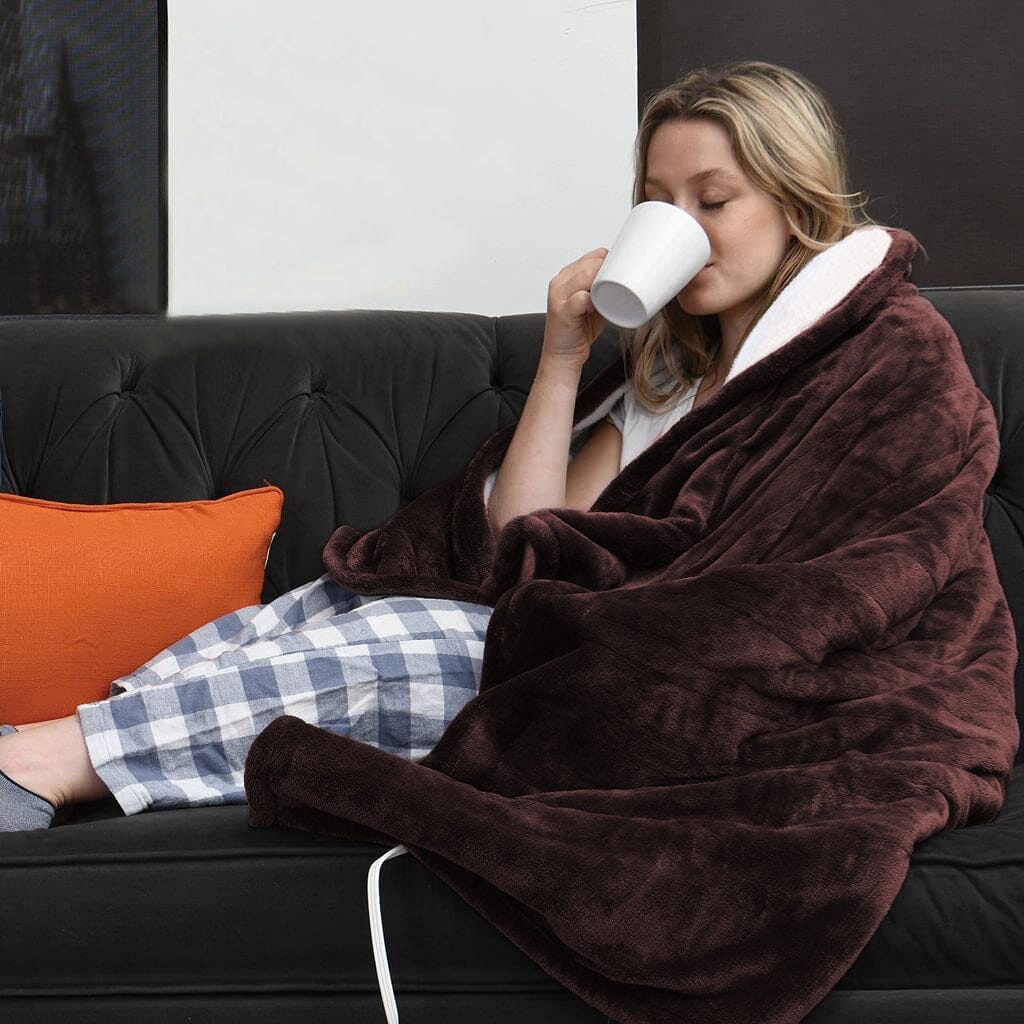 Cosycombe™ Double-Sided Flannel Heated Blanket with 6 Heat Levels
