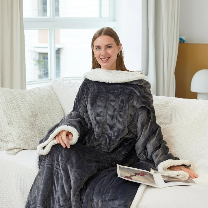 Cosycombe™ Heated Wearable Blanket with Sleeves and Foot Pocket